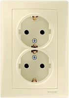 Розетка с заземлением Schneider Electric Sedna 1-м. 2 мод. бежевый картинка